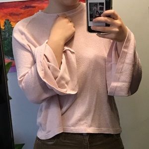 70s vibe bell sleeve top